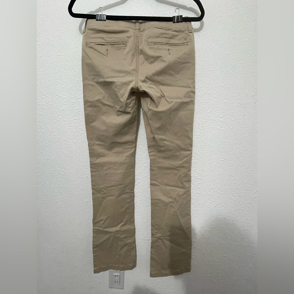 American Eagle AE Khaki Desert Sand Stretch Kick Boot Stretch Pant Size 00 - Picture 5 of 8